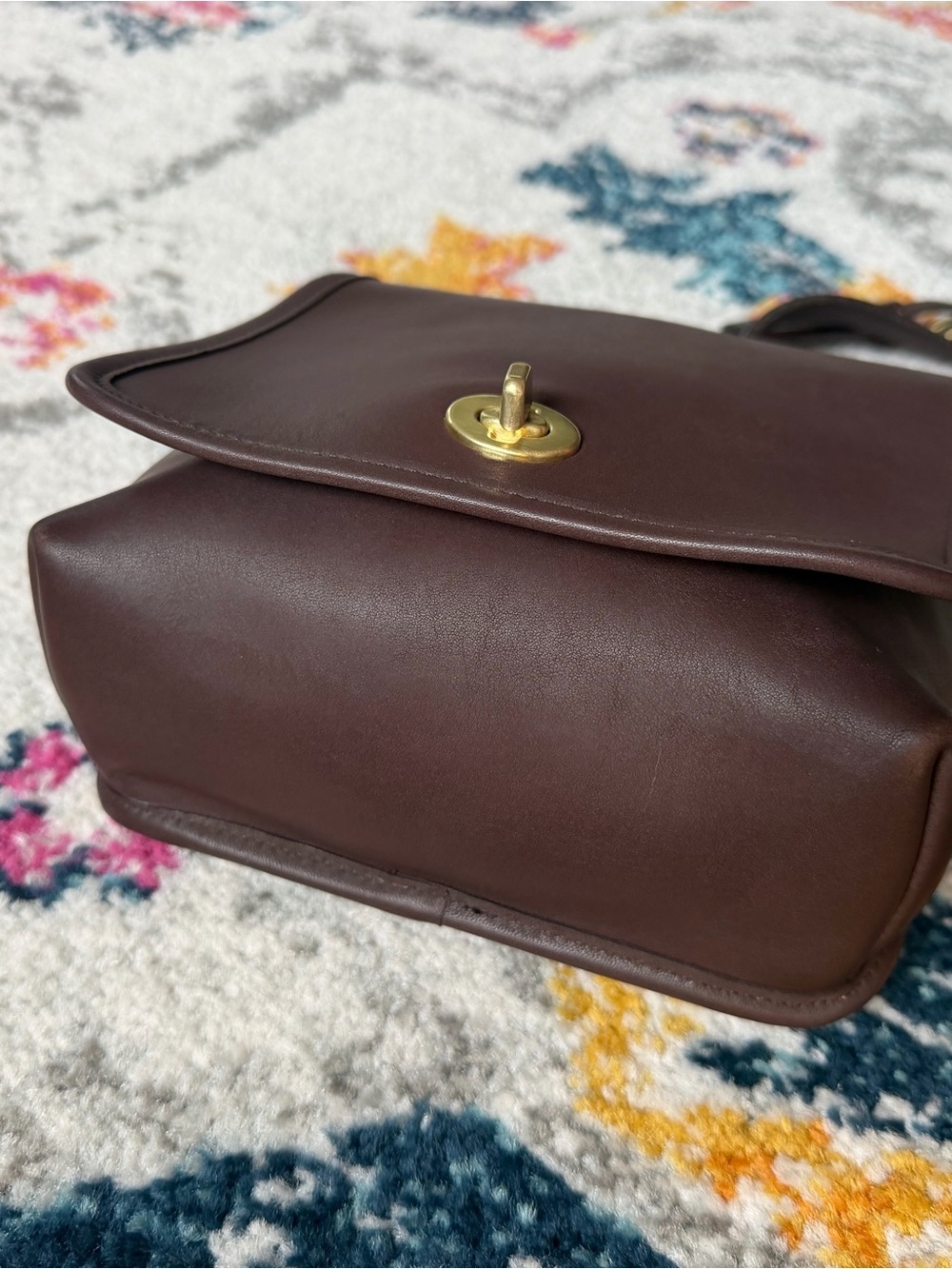 Coach Vintage Companion Flap Costa Rica Leather Crossbody Bag Mahogany EUC - Picture 14 of 14